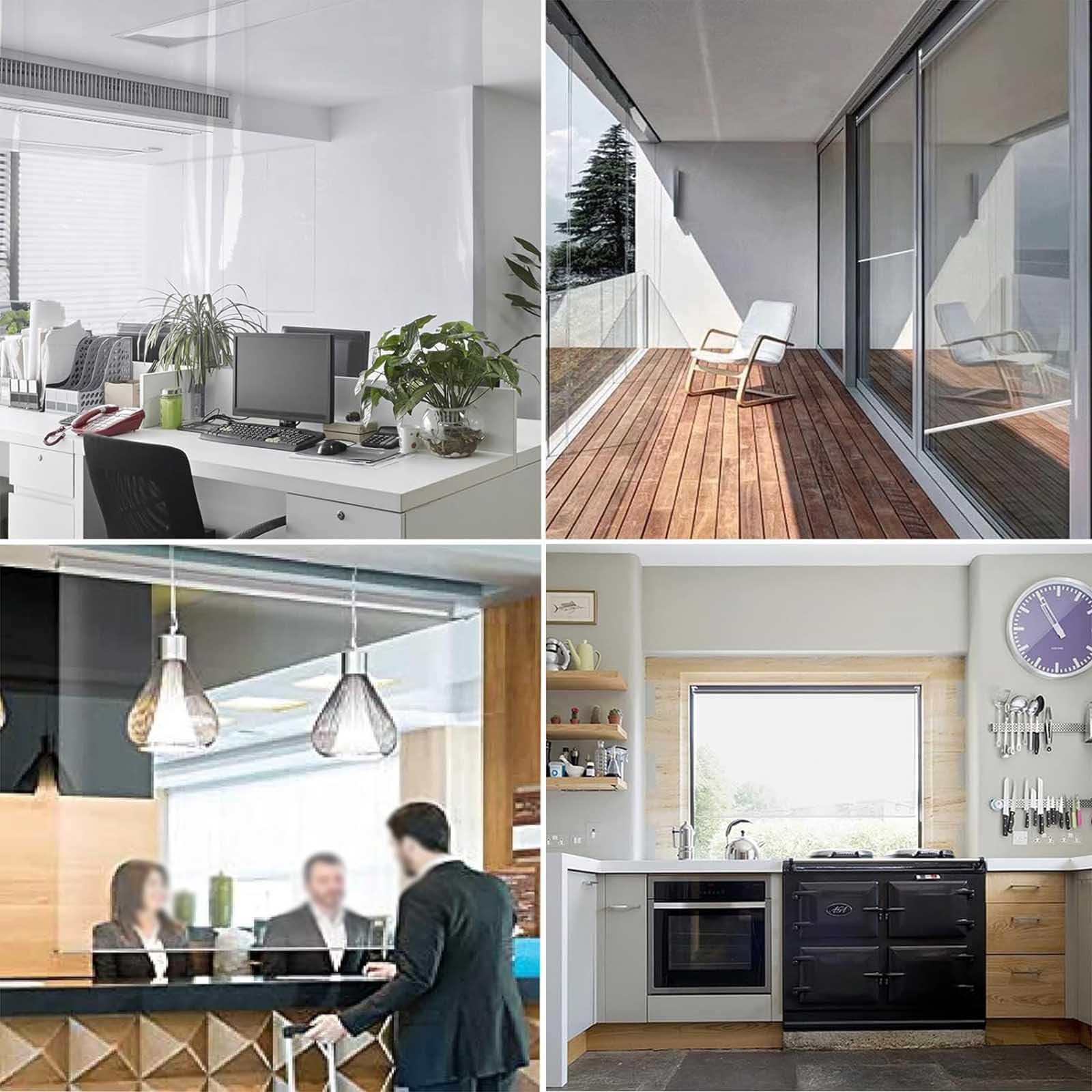 Générique Stores Enrouleurs Extérieurs en PVC Stores Enrouleurs Transparents Et Imperméables en PVC Grands Stores À Enroulement Transparents Rideau Imperméable for Jardin Extérieur