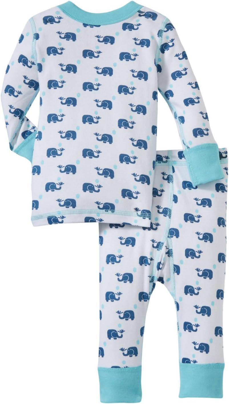 Masala Baby Boys' Elephant PJ Set (Baby) - Navy/Blue - 6-12 Months