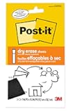 Post-it Dry Erase Sheets, 7 in x 11.3 in, 3 Sheets, Sticks Securely and Removes Cleanly (DEFSHEETS-3PK)