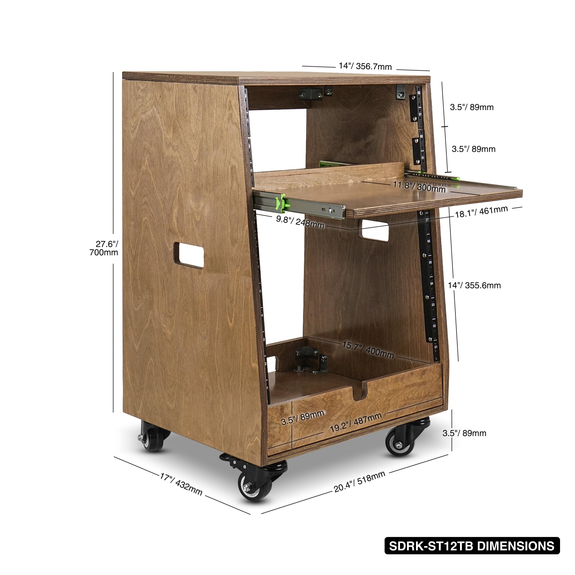 Amazon.com: Sound Town DIY Slanted 12U Studio Rack (4U Top + 8U