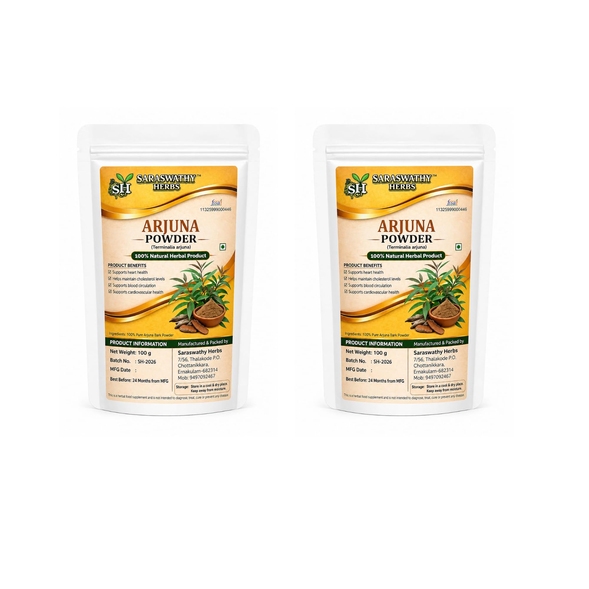 Arjuna Powder, 100% Pure Terminalia Arjuna Bark, 100 g — Amazon image 6