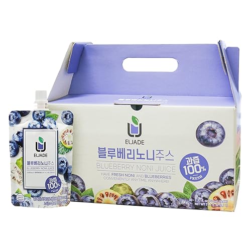 JADE F&B - Jugo de noni de arándanos 100% natural, súper alimento antitoxidante, jugo de fruta puro sin azúcar ni agua añadidos, sin conservantes ni