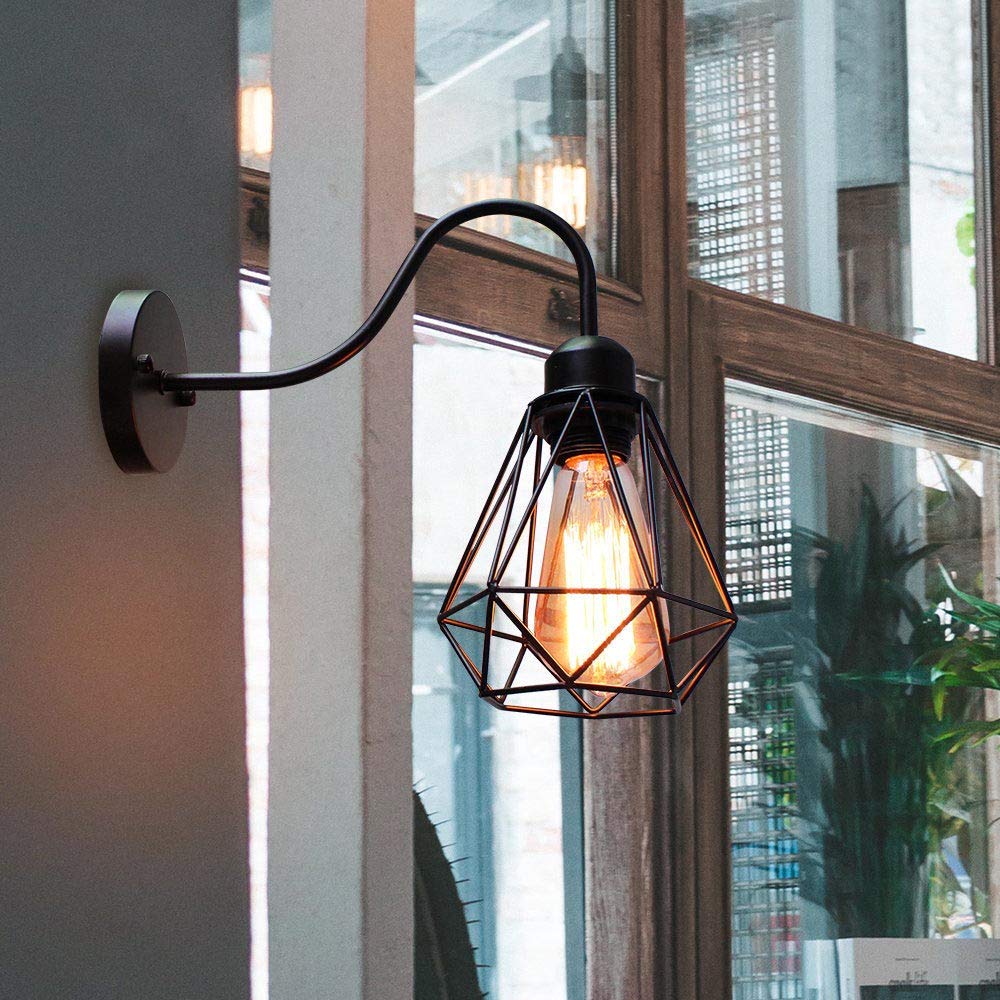 Applique Vintage, Lampada Da Parete In Ferro Industriale Stile - Foto 7