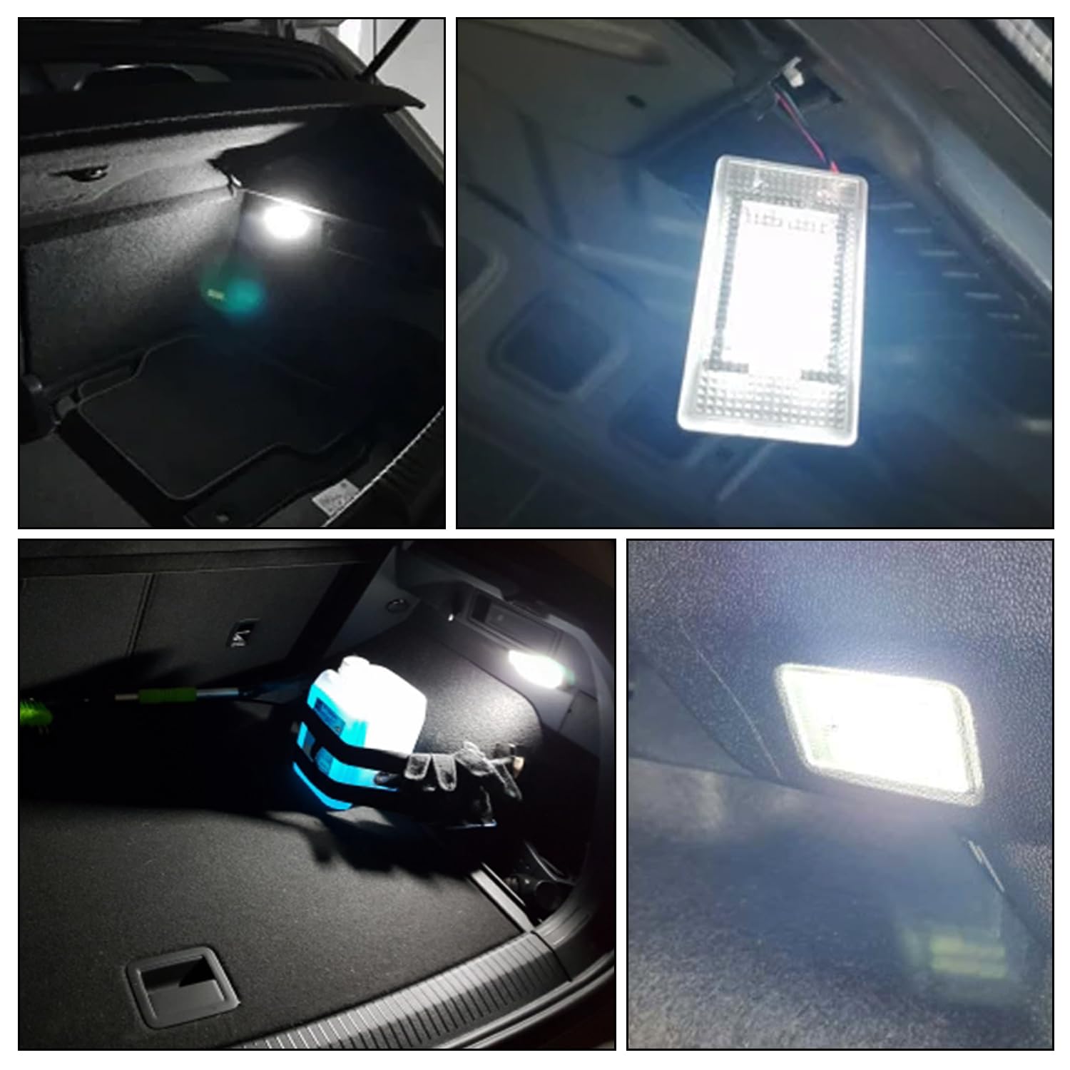 WinPower Luce Bagagliaio LED Luci di Cortesia Interni Auto Cortesia 12V Bianca Compatibile con Fiesta Focus Mondeo B/C/S-Max EcoSport Transit Galaxy Puma ecc., 2 pezzi