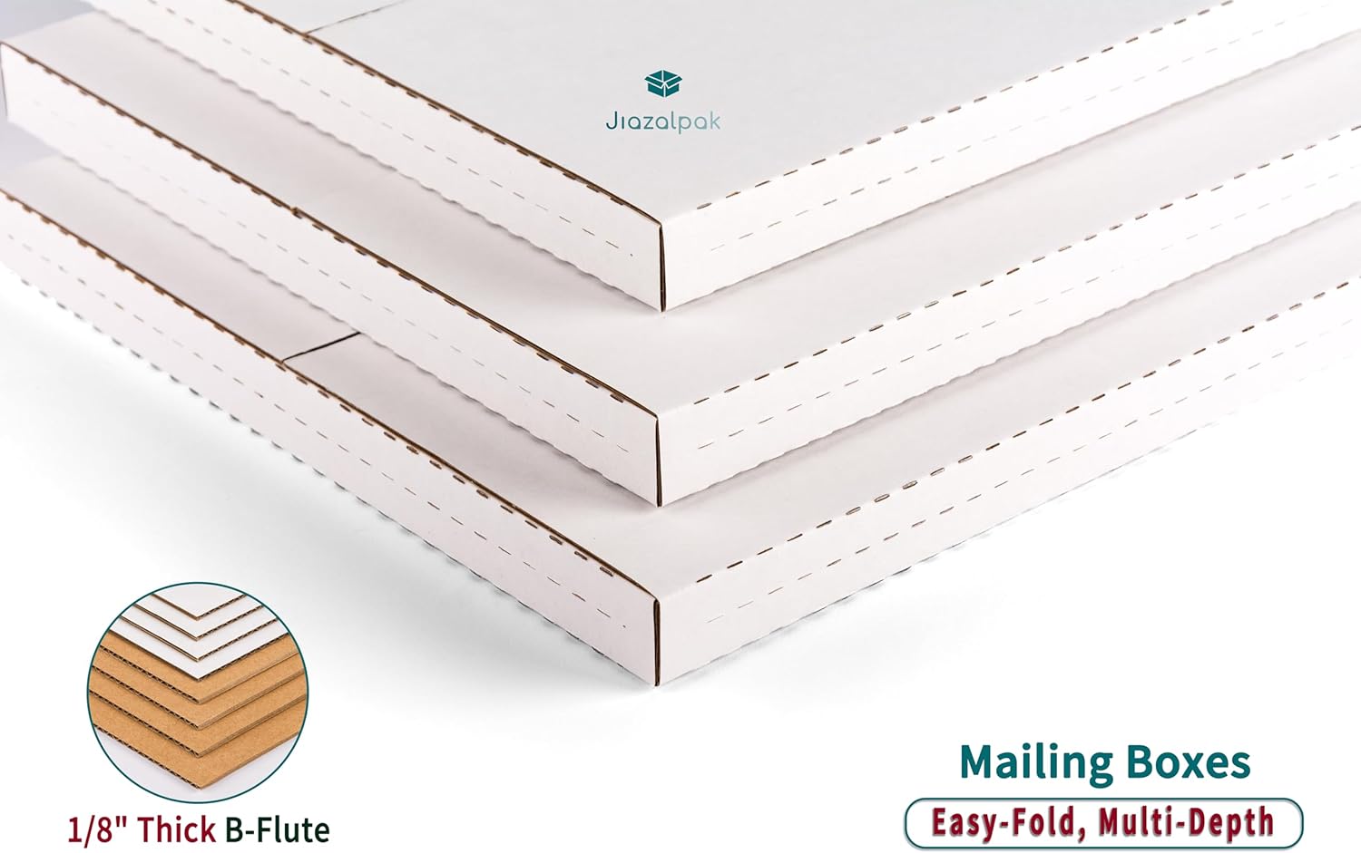 9x6x1 Inch Shipping Boxes, Brown Corrugated Cardboard, Multi-Depth DVD Mailer Boxes with Fragile Stickers, 25 Pack
