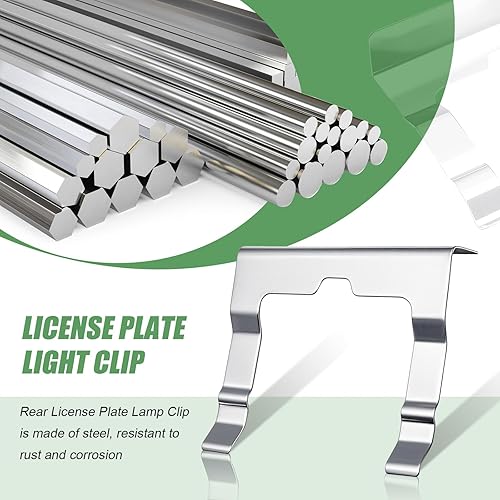 Miniatura 8 de 55077370AB Reemplazo de clip de lámpara de matrícula trasera para Dodge Ram 1500 2500 2002-2017 2018 (1 paquete)