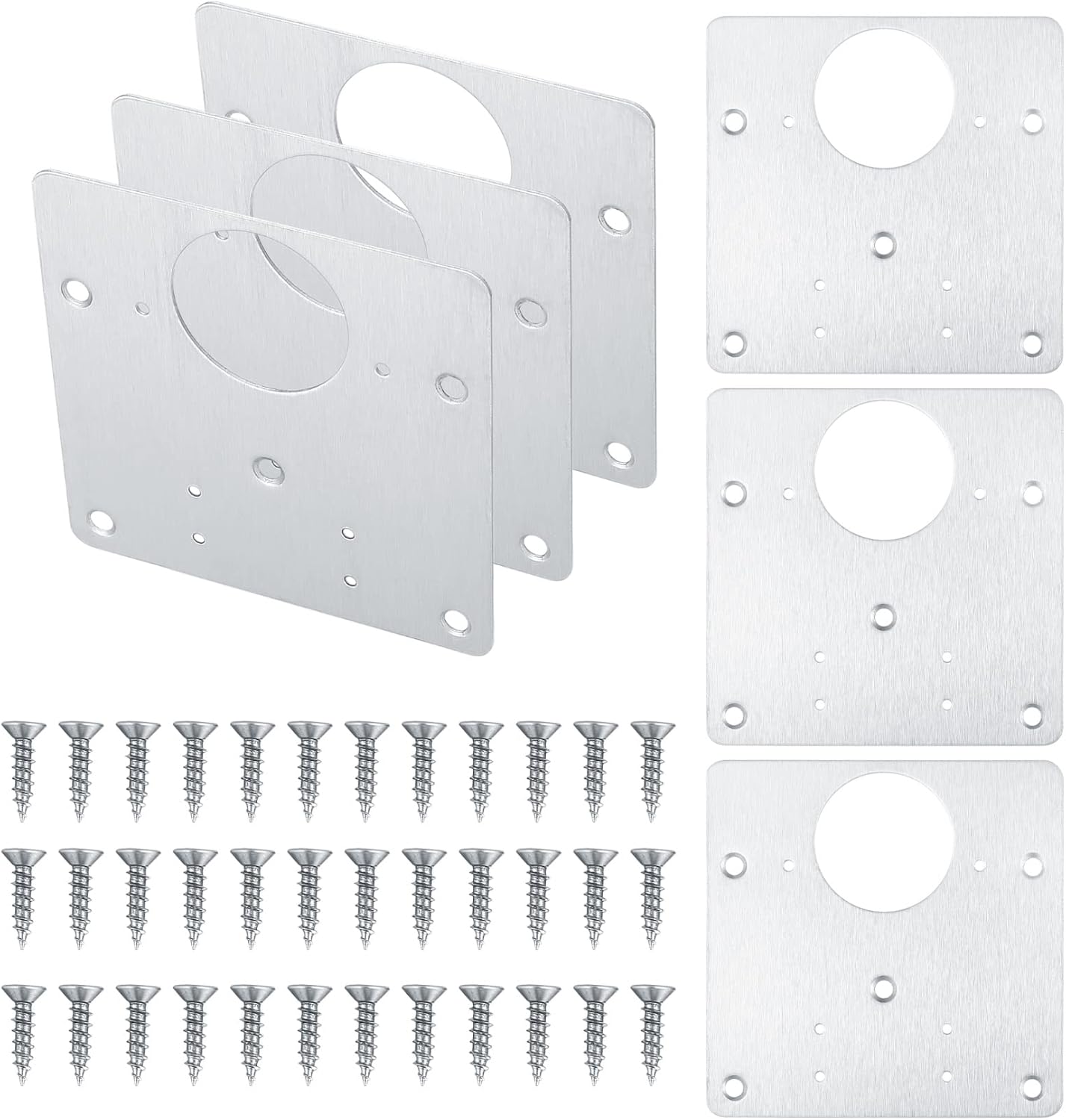 6PCS Hinge Repair Plate Hinge Side Plate Repair Piece, Kitchen Door