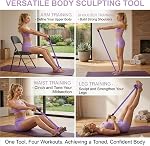 6-Tube Pedal Resistance Band with Handles, Purple | Upgraded 6-Tube, Pedal Puller for Home Workouts, Full-Body, Core Strength, Arm Training and Leg Exercises