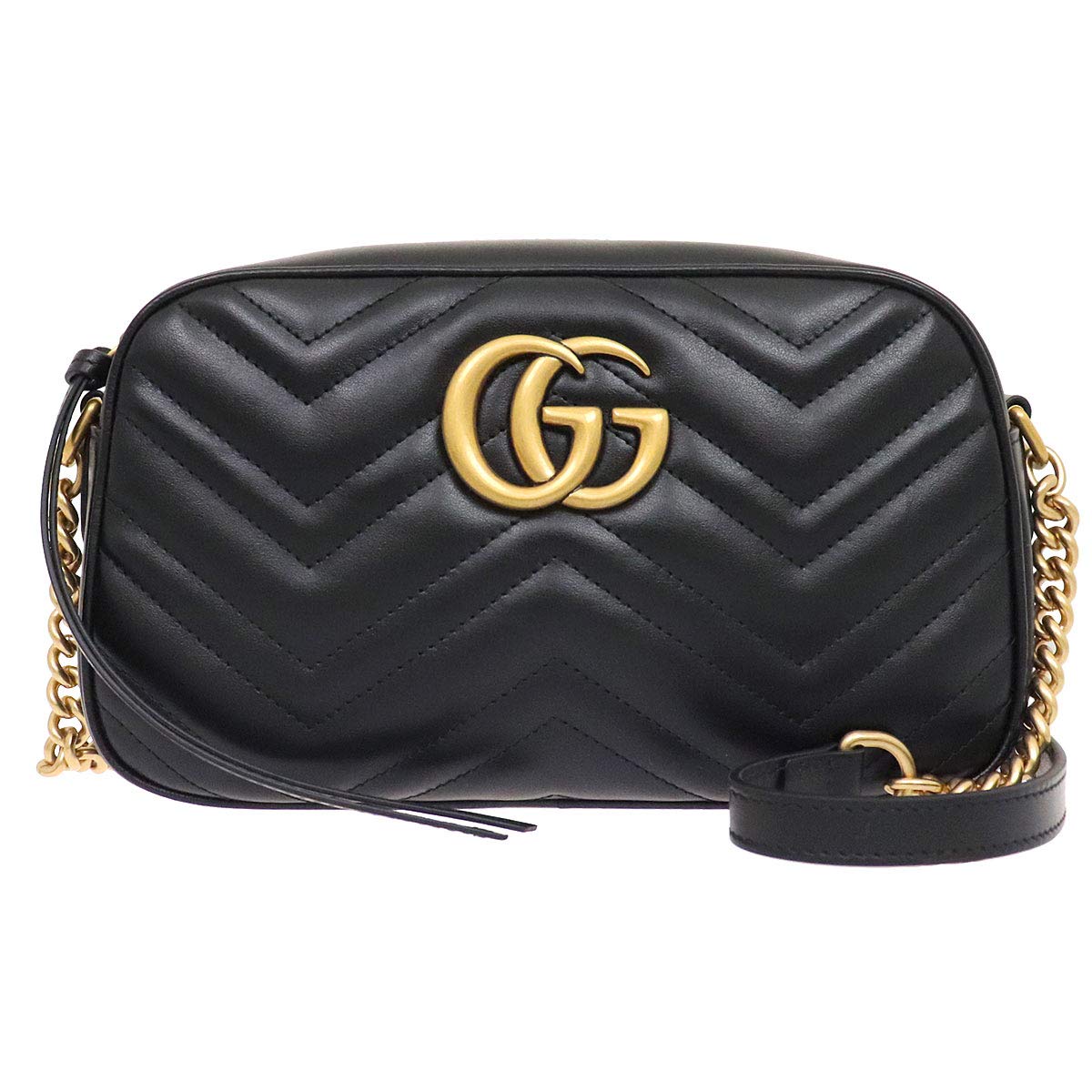 GUCCI 黒 レザー ショルダーバッグ グッチ GUCCI ソーホー ショルダーバッグ レザー ブラック