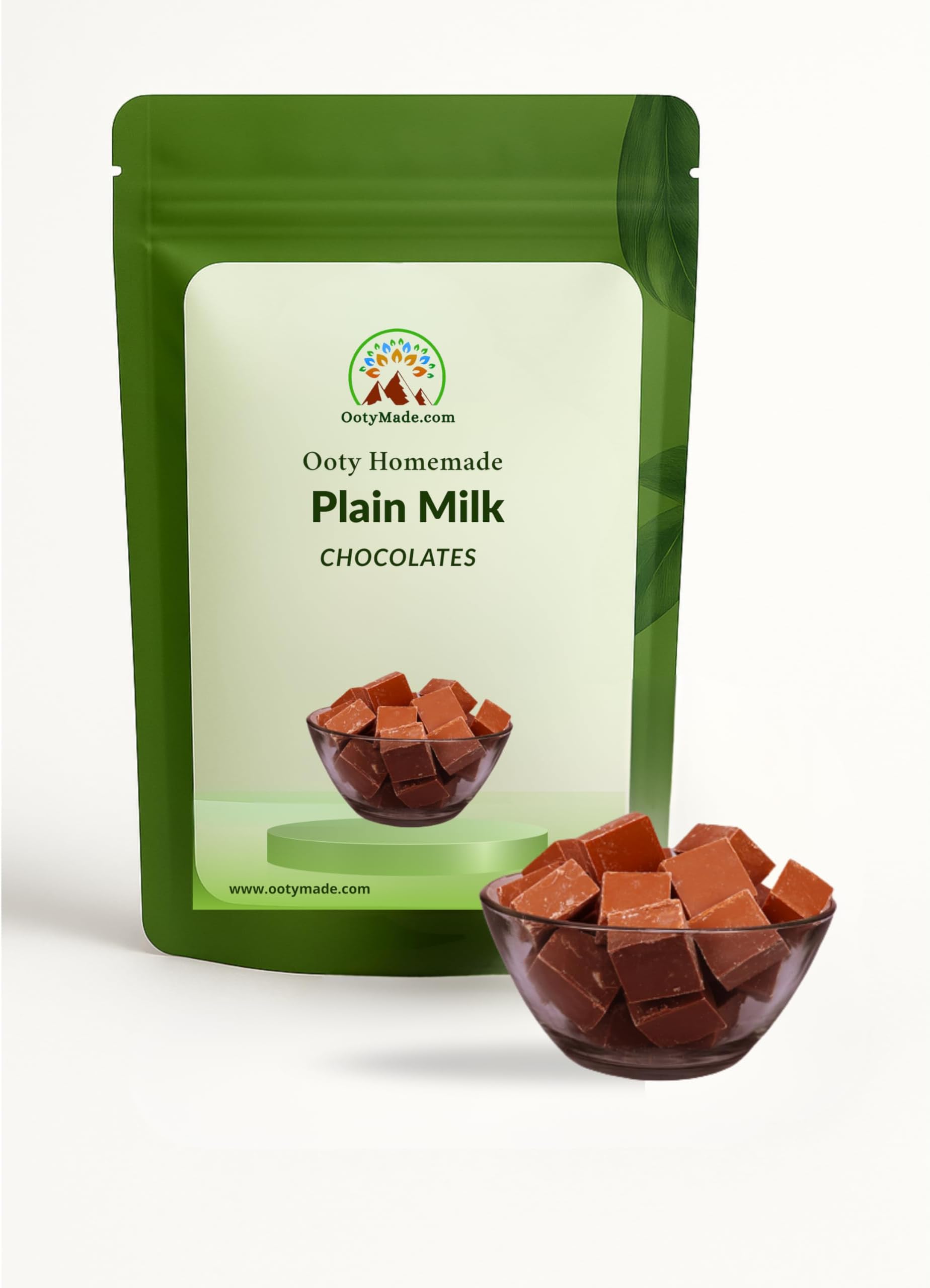 OotyMade.com Plain Milk Chocolate Bar - 200 grams | Creamy, Handmade Ooty Chocolates | Gift Pack| Authentic Homemade Ooty Chocolate Bar |