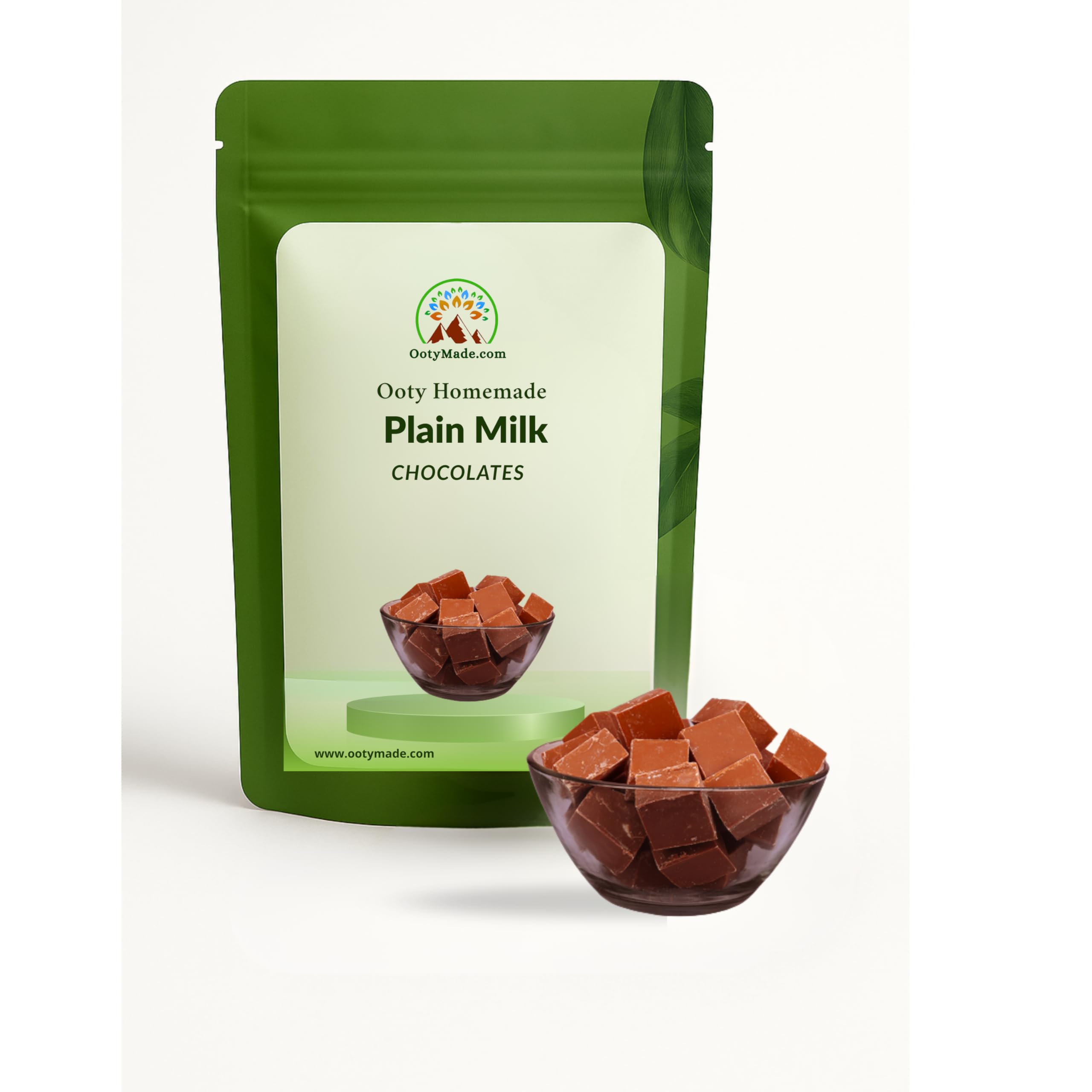 OotyMade.com Plain Milk Chocolate Bar - 200 grams | Creamy, Handmade Ooty Chocolates | Gift Pack| Authentic Homemade Ooty Chocolate Bar |