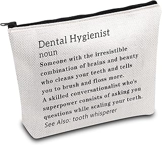 Dental Hygienist Makeup Bag Dental Hygiene School Graduation Gift Dental Hygienist Appreciation Gift DH Student Gift Funny Dental Bag (DH Definition CA)