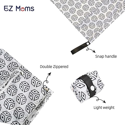 Miniatura 9 de EZ Moms MMM 3 piezas reutilizable impermeable bolsa húmeda con dos bolsillos para pañales, bolsa húmeda seca para extractor de leche, bolsa húmeda