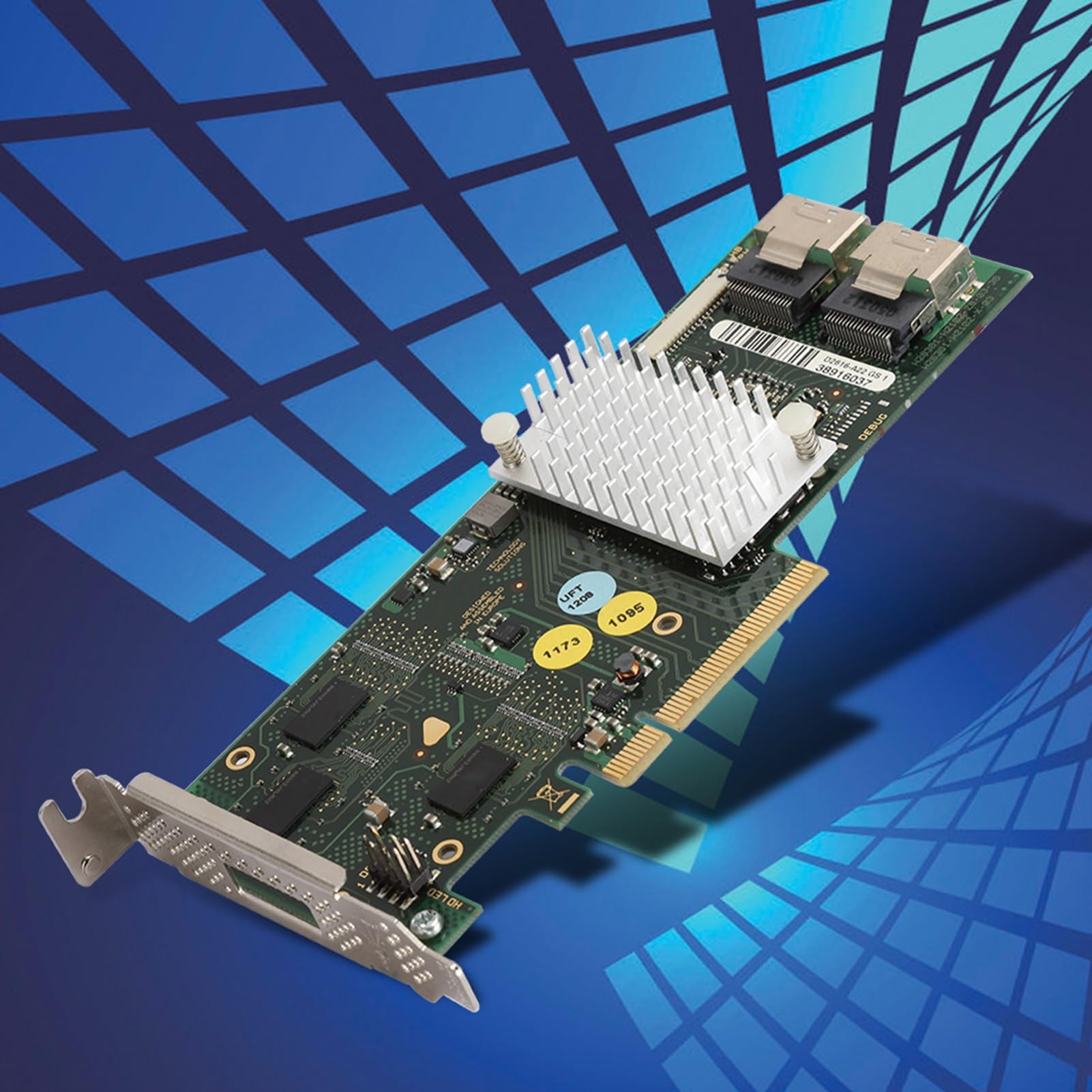 Akozon Connettore Mini SAS SFF 8087 X4, D2616 SAS2108 SATA Raid 6Gbs 512M Cache Array Controller PCI Scheda Baffle Basso Otto Porte SATA Interne