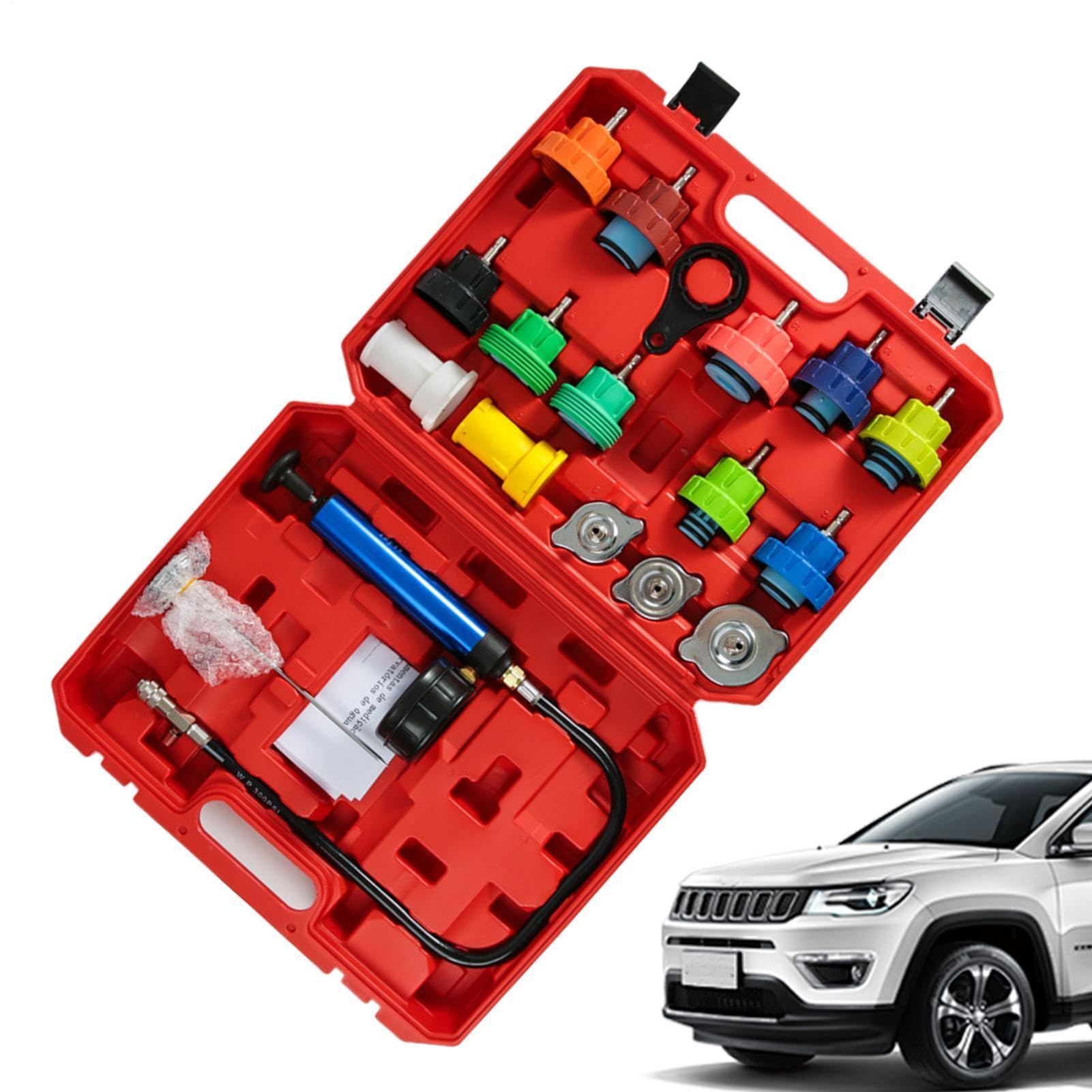 Kit testeur pression liquide refroidissement Outils automobiles de recharge | Testeur de Fuite Pression Liquide de Refroidissement Automobile Pour atelier/garage : détection réparation m