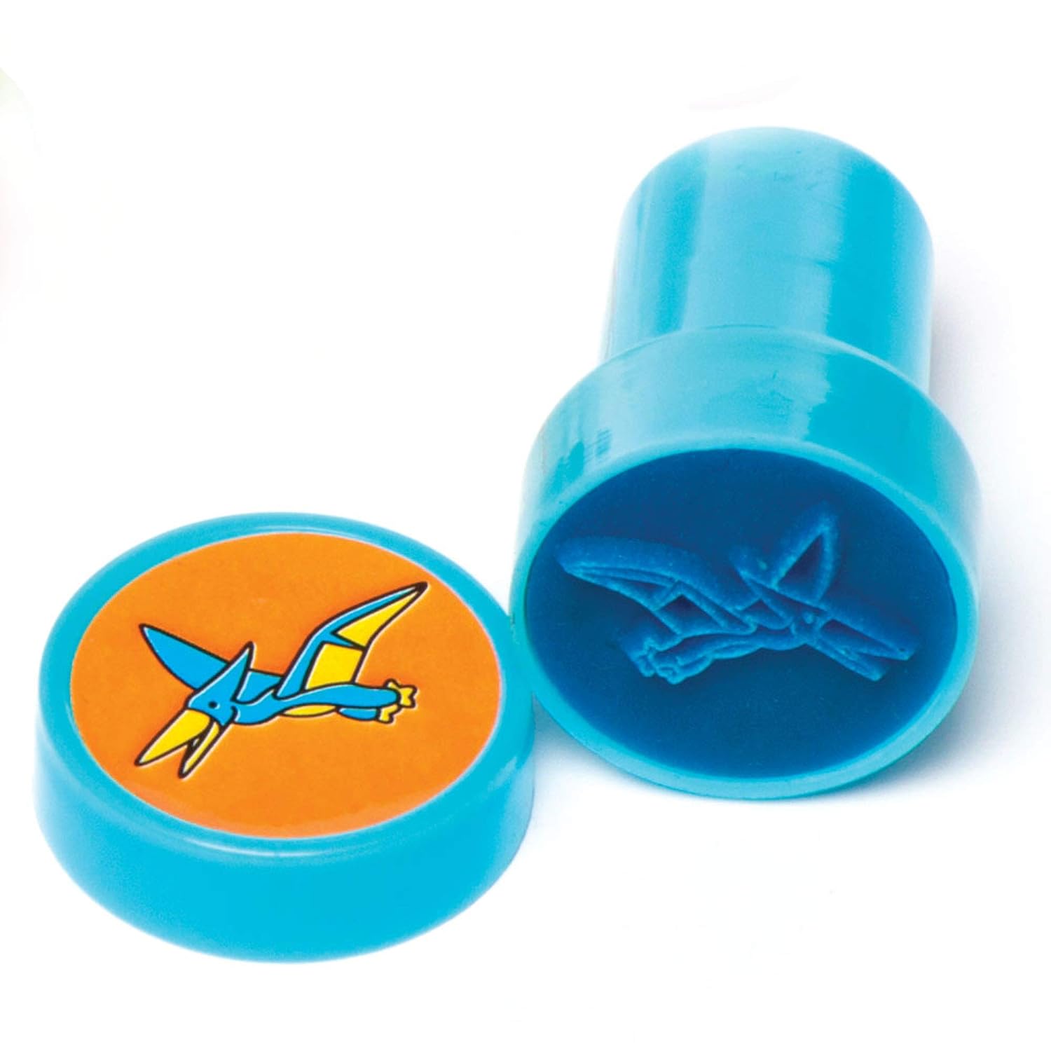 Baker Ross Dinosaur Self-Inking Stampers (Pack of 10) For Kids Christmas Stocking Fillers To Decorate, Arts and Crafts, 20mm, Assorted