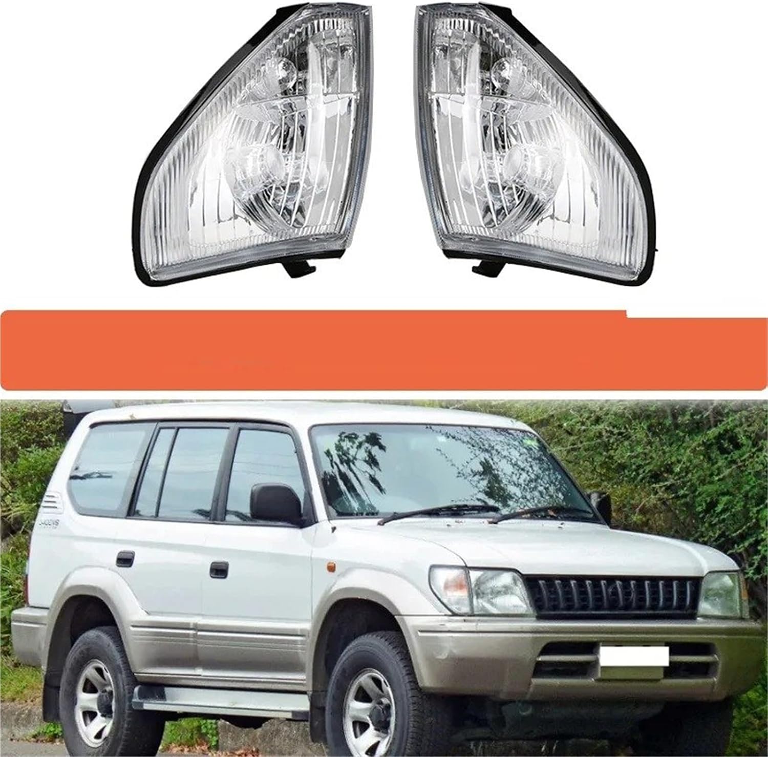 For Toyota For Land For Cruiser FJ90 For Prado 2Pcs Car Front Corner Light Turn Signal Indicator Lamp 81511 60510 81521 60380