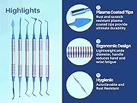 Vista 4 de Artman Instruments - Instrumento de llenado de amalgama dental, tallador de compuesto, pulidor y tapón (kit de instrumentos de llenado compuesto)