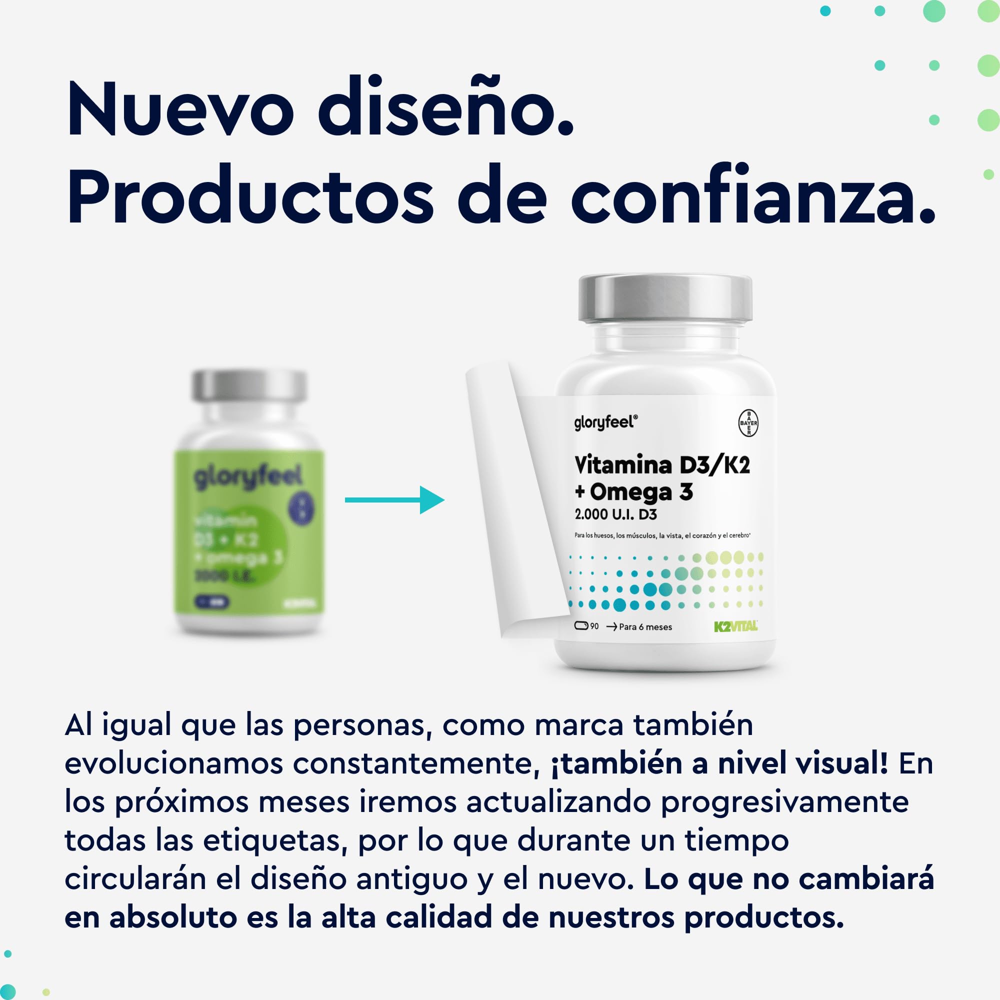 2000 UI de Vitamina D3 y K2 (K2VITAL®) - 1000mg de Omega 3 Aceite de Pescado (en Forma de Triglicéridos), 400mg EPA y 300mg DHA por Cápsula - Altamente biodisponible y Probado en laboratorio
