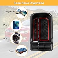 Vista 4 de LFOTPP Organizador de consola central de brújula para accesorios de brújula J*eep 2017-2020 [no para 2021-2023] Bandeja de almacenamiento