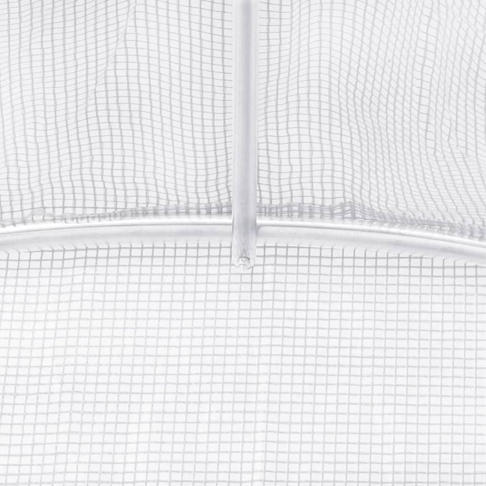 ShGaxin Szklarnia z białą stalową ramą 96 m² 24x4x2 m, wiata na samochód, tunel szklarnia
