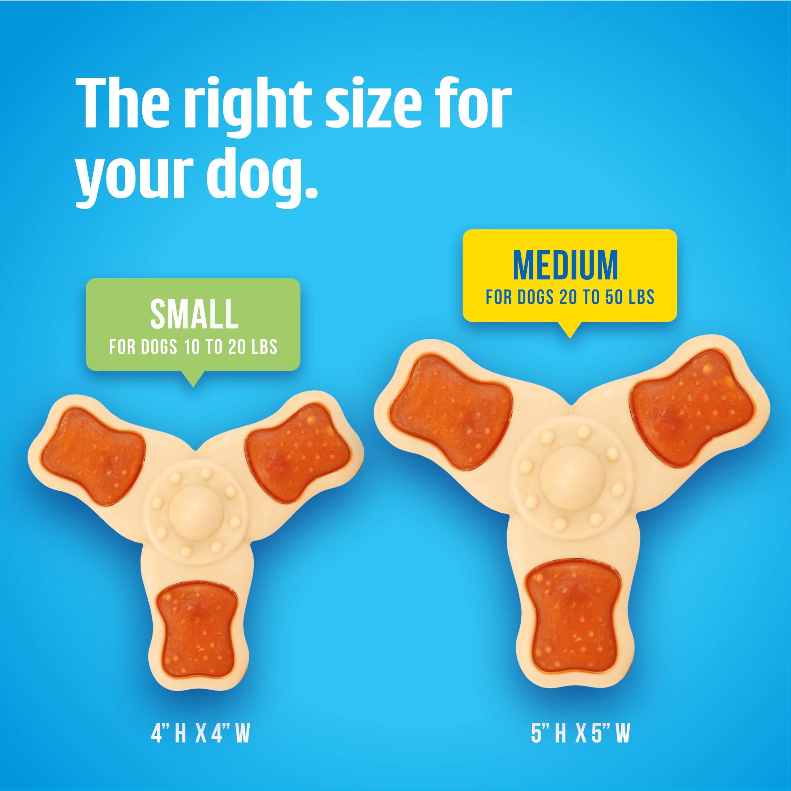 Hartz Chew 'n Clean Chew Toy and Treat w jednym kurczaku trójpunktowa zabawka dla psa, średnia