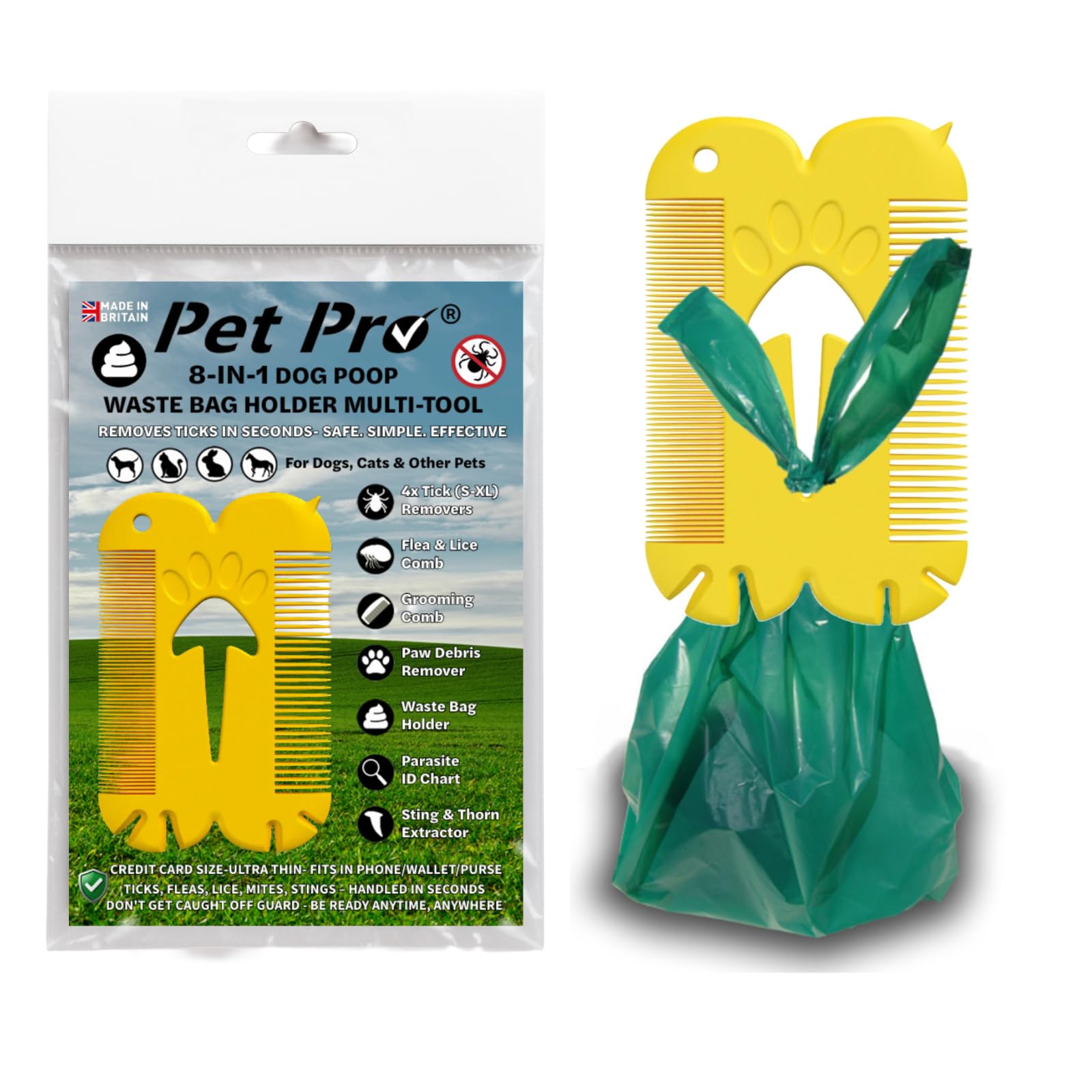 Dog Waste Poo Bag Holder for Dog poo Bag Rolls Strong Tie Handle Bags Dispenser Dog Lead Leash Clip on Attachment Hands-Free Poop Bag carry Carrier 8 in 1 for Pets