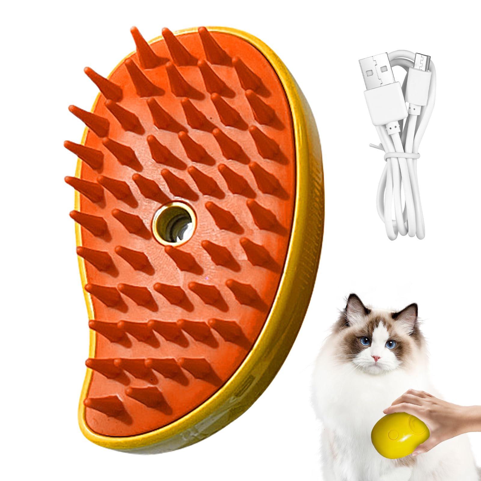 Cepillo De Vapor para Gatos 3 En 1 | Peine De Masaje con Spray para Gatos | Cepillo Autolimpiante para Perros Y Gatos A Vapor | Cepillo De Pelo De Gato para Eliminar El Pelo Enredado Y Suelto