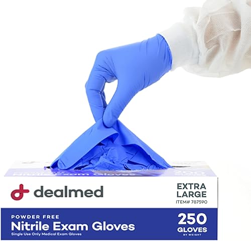Dealmed Guantes de examen de grado médico de nitrilo