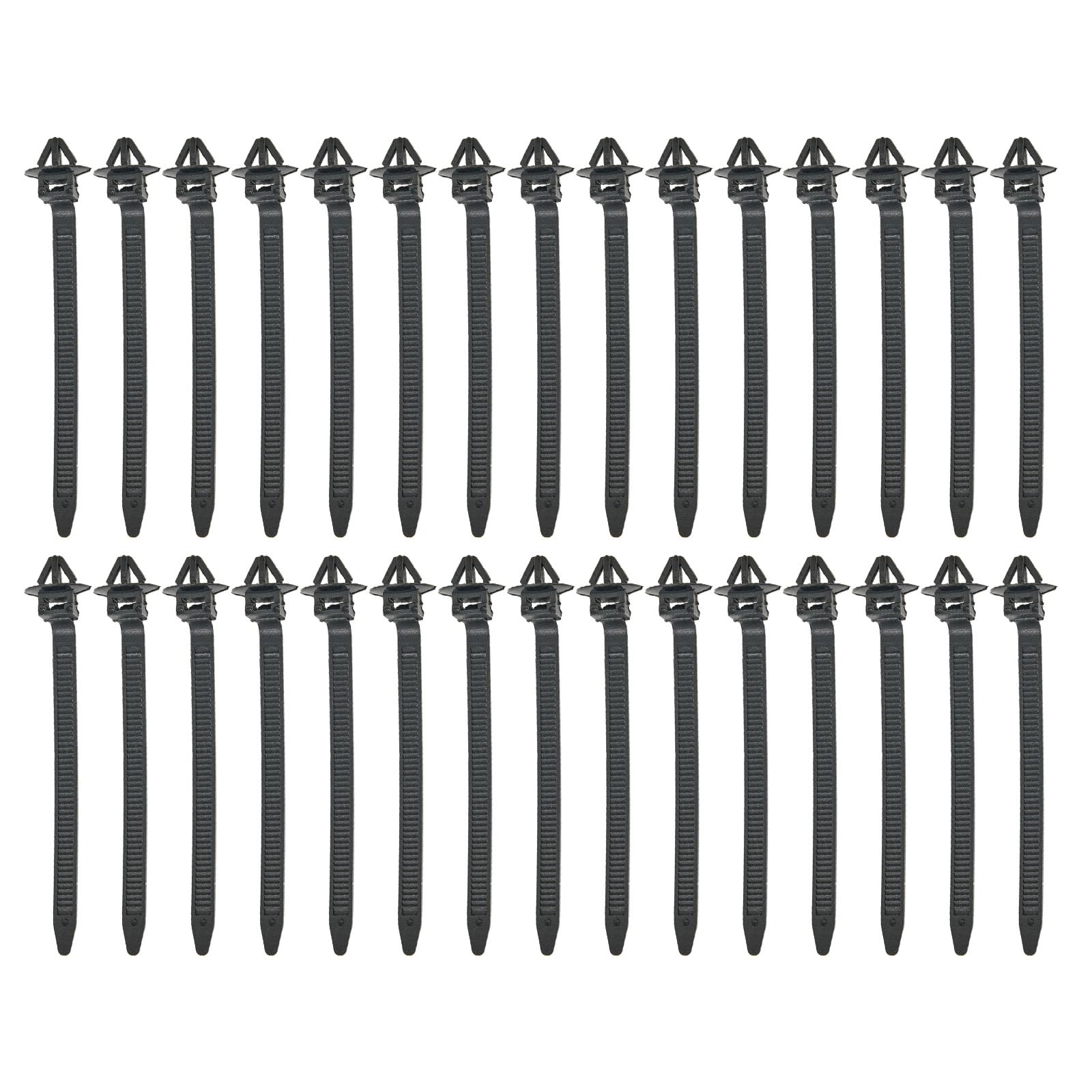 Tertioi 30Pcs Quick Release 80Mm Removable Black Nylon Cable Management For Vehicle Wire Fastening