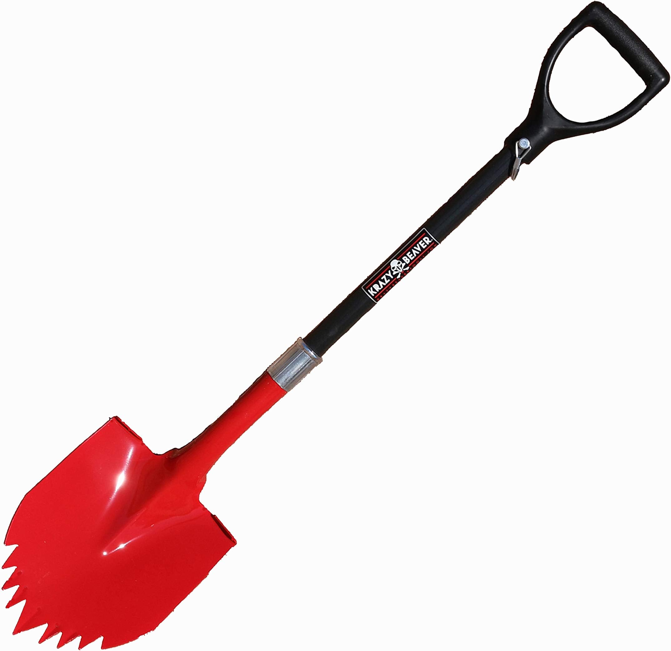 Super Shovel by Krazy Beaver - Heavy Duty Spiked Shovel - Tempered Steel - American Made (Black Edition)