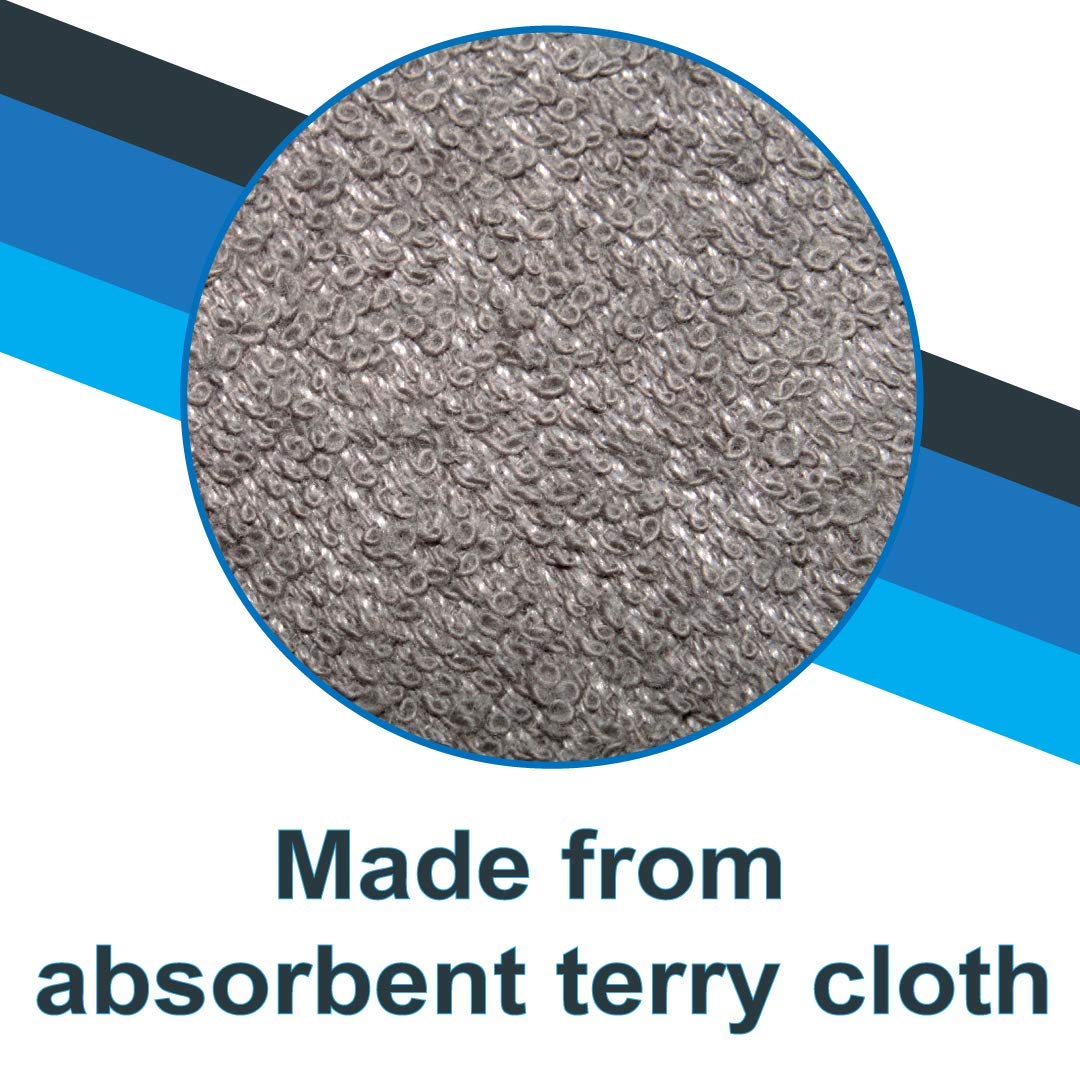 Rehabilitation Advantage Vinyl Clothing Protector Bib, Gray, Large