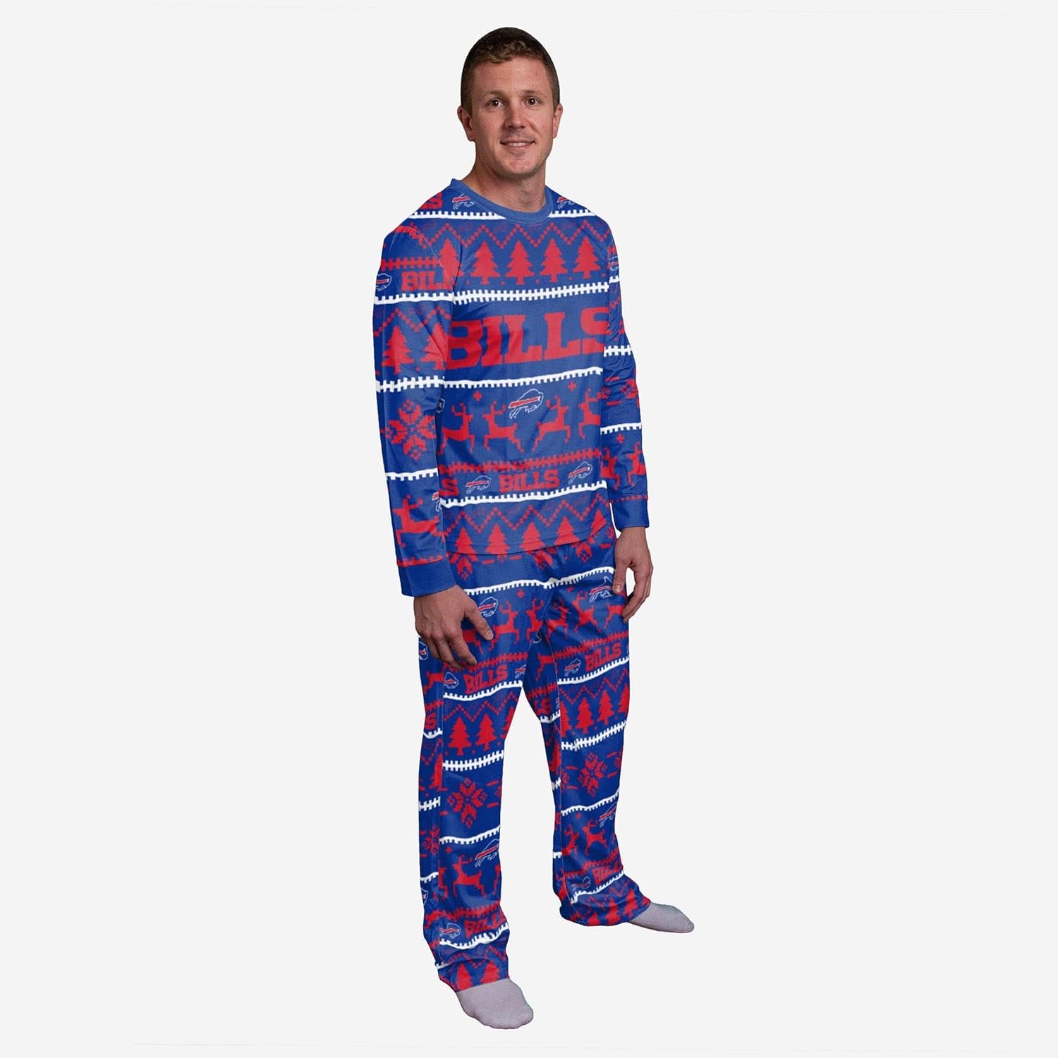 FOCO NFL mens Wordmark Family Matching Collection Set Holiday Pjs