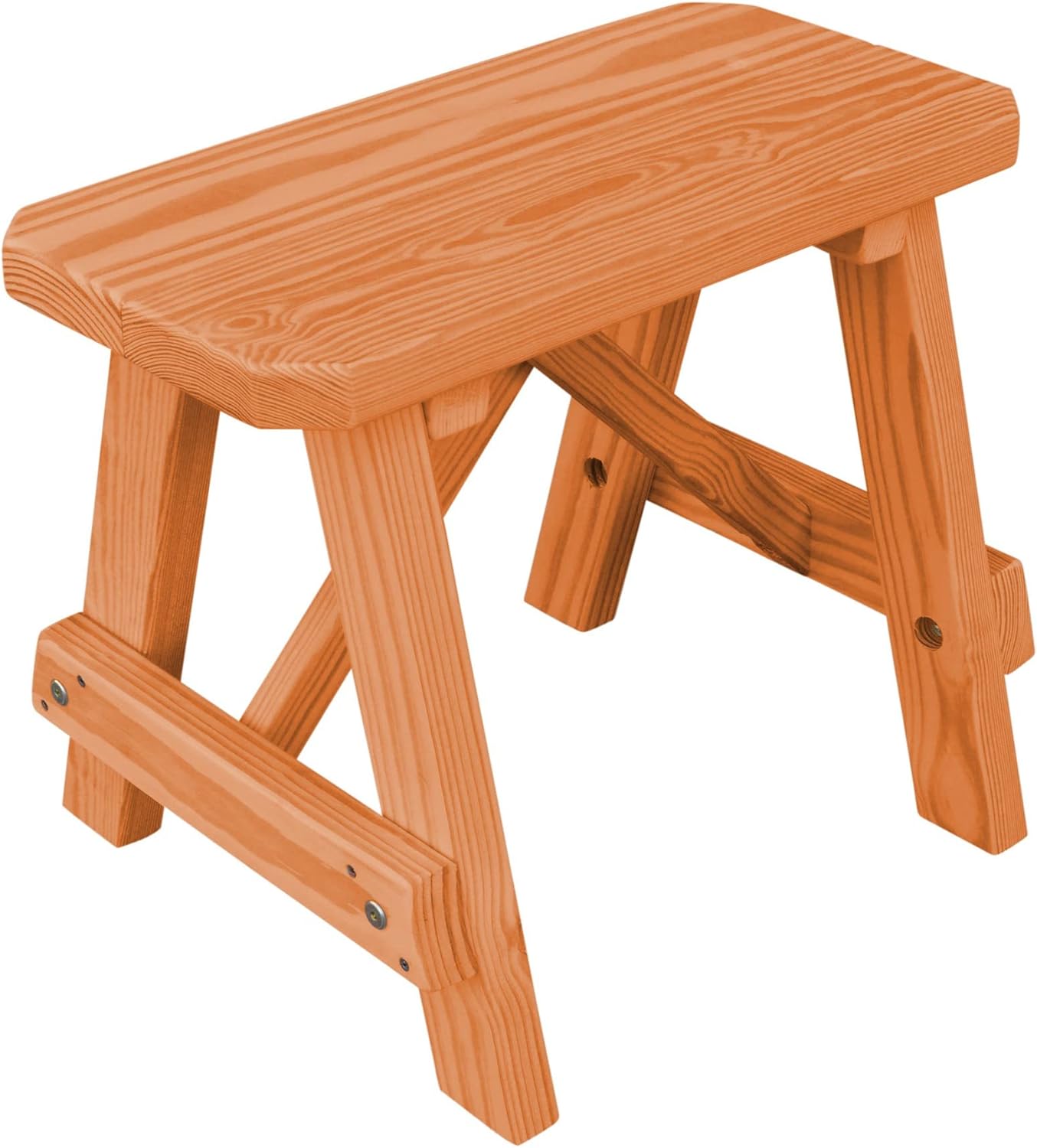 Furniture Barn USA Pressure Treated Pine 2' Traditional Bench, Cedar Stain