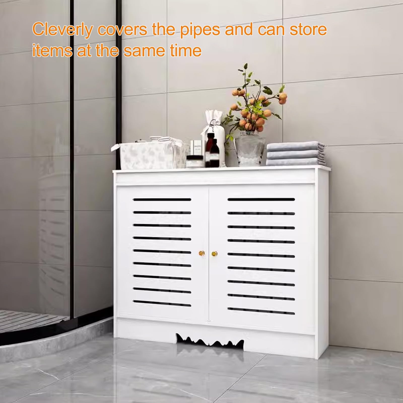 Generico Mobiletto copritermosifone per la casa, Organizer Decorativo per Il Riscaldamento, Facile da Montare per Bagno e Soggiorno, 50x70x20 cm (19,7x27,6x7,9 Pollici)