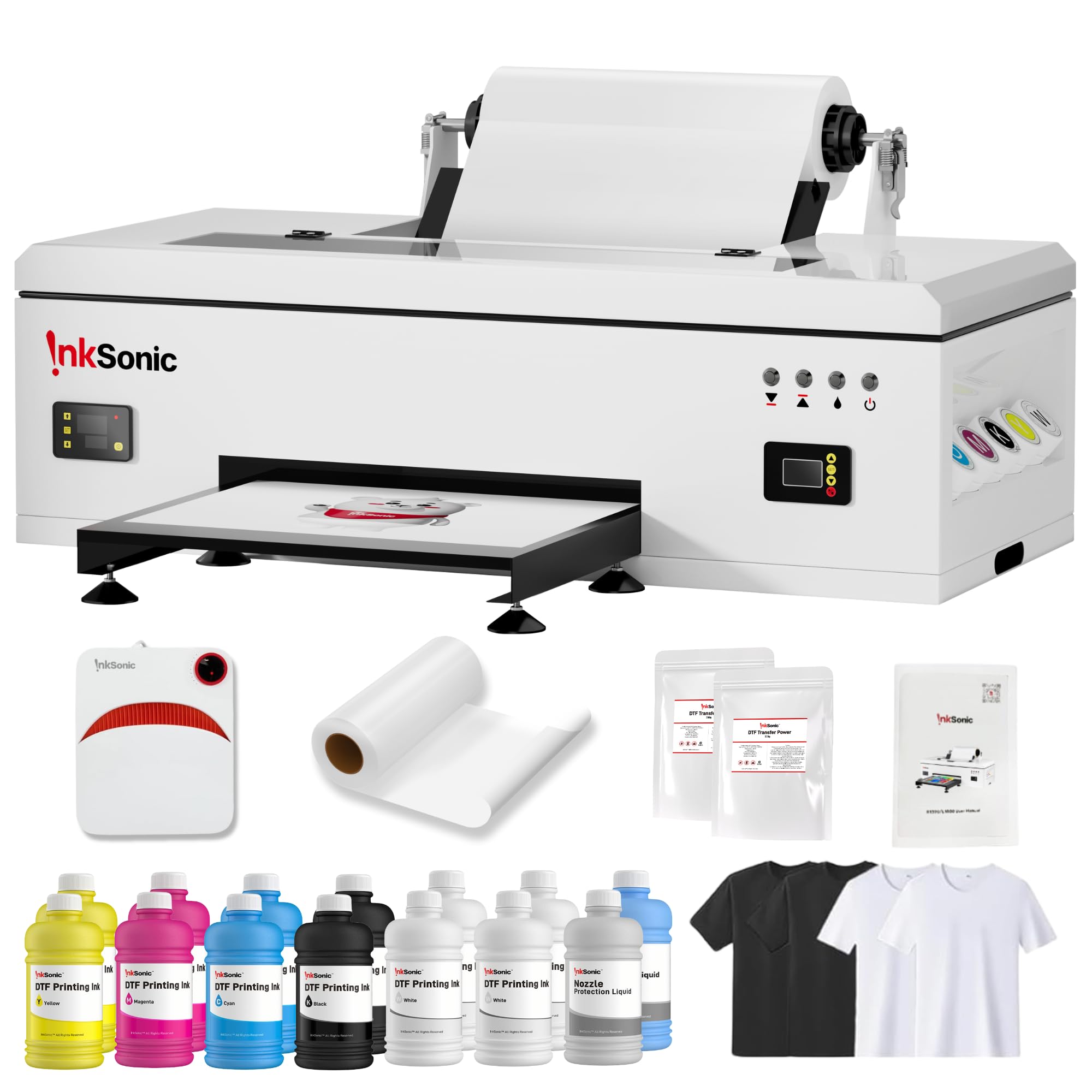 InkSonic 13" A3 L1800 DTF Printer with Auto Cleaning for Stable Output