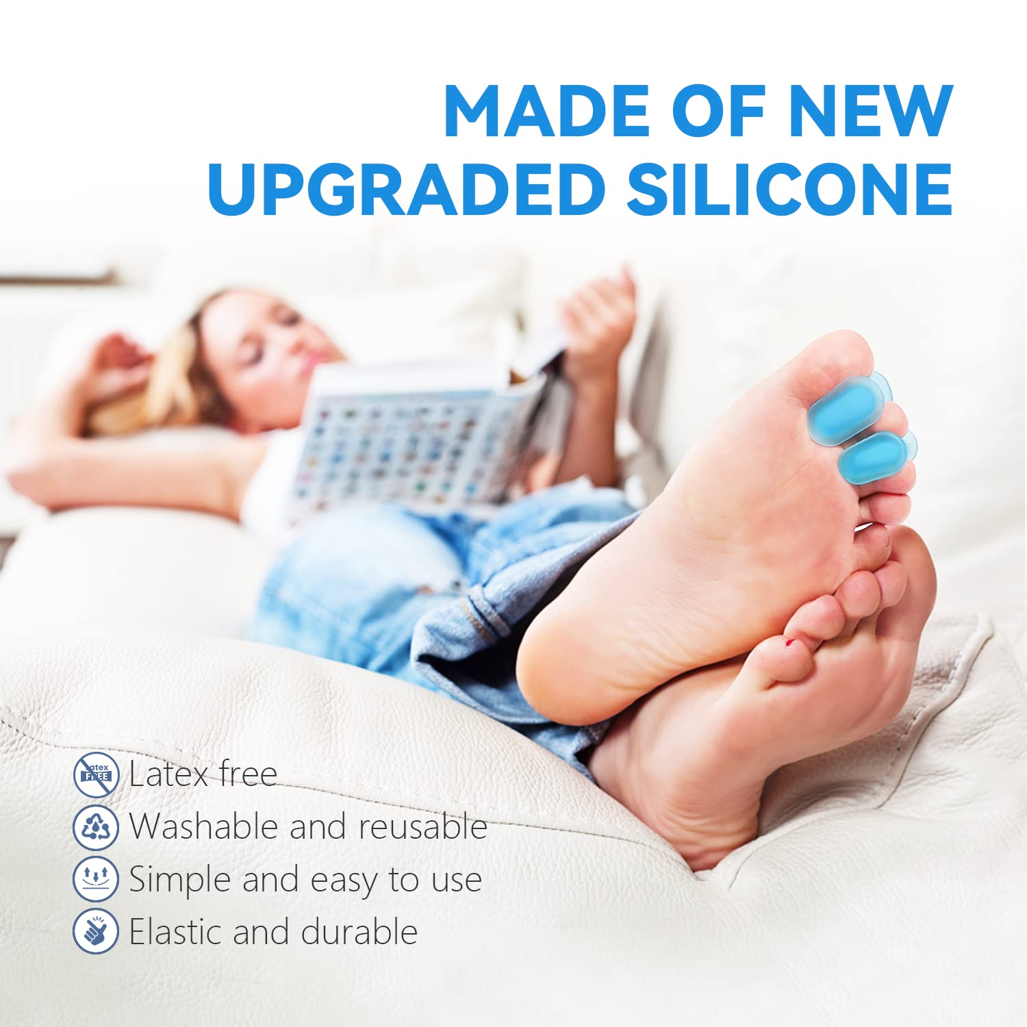 Sumifun 16 Packs Gel Toe Separator, Bunion Corrector and Bunion Relief - Image 4