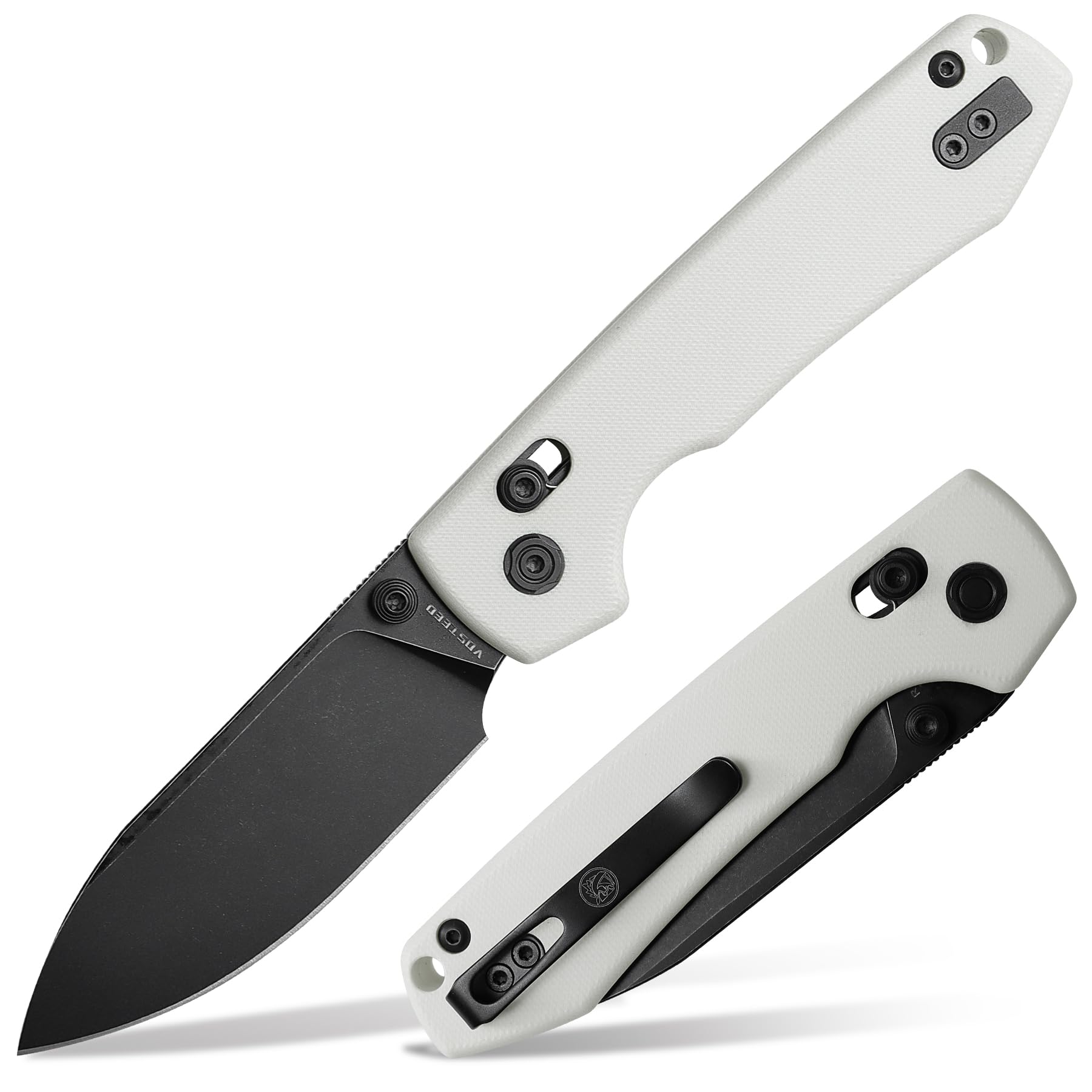 Vosteed EDC Knife, Lightweight Folding Pocket knife with Clip for Men and Women, Sharp Crossbar Lock Knife with 3.25