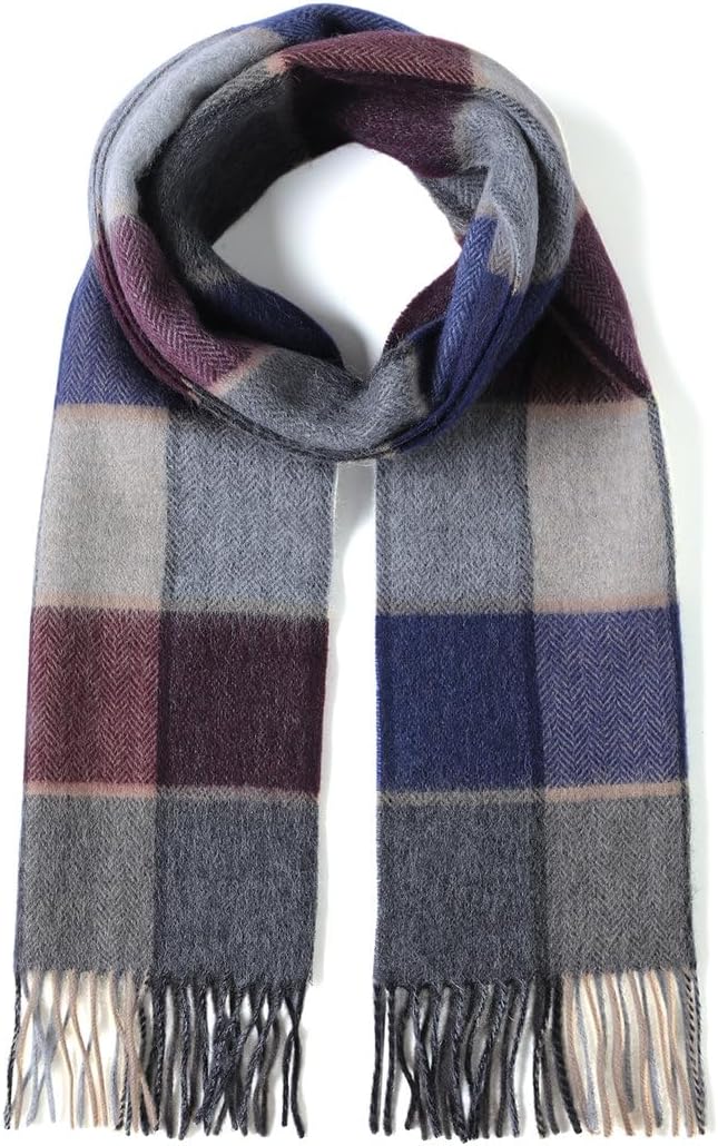 TITAKING Unisex 100% Wool Scarf for Men Women Warm Winter Scarves