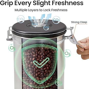Amazon.com: Veken Coffee Canister, 39OZ Large, Airtight Stainless