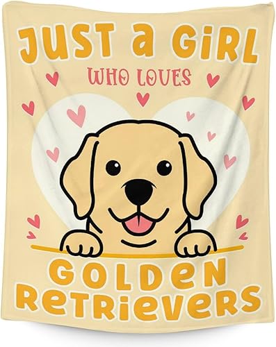 Golden Retriever - Manta de regalo  40 x 50 pulgadas, bonita manta de perro para amantes de los perros, niños, niños y niñas, mantas suaves y
