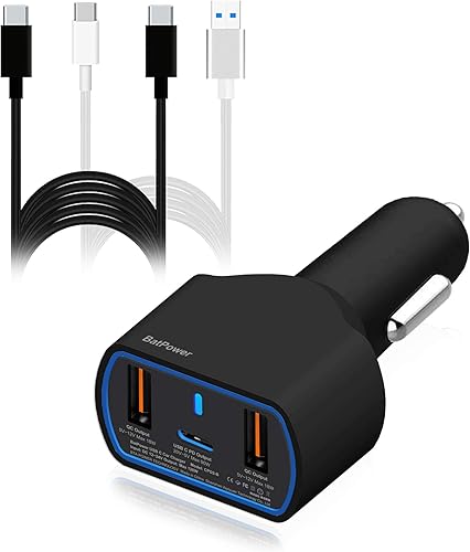 Miniatura 9 de BatPower CPD2 Cargador de coche para laptop USB-C de 120 W compatible con MacBook Pro Air USB C Laptop HP Dell Razer Surface Vehicle Charger DC