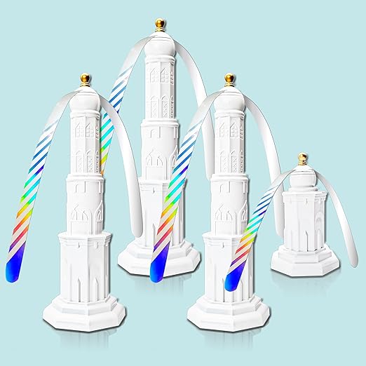4pcs Fly Fans for Tables, Fly Repellent Fan to Keep Flies Away, Portable Fly Deterrent Spinner for Picnic, Restaurant, Party, Home, BBQ (White)