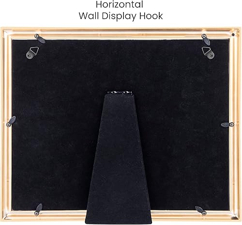 Miniatura 3 de GUOER Marco de fotos familiares de 8 x 10 pulgadas, diseño de copo de nieve de Navidad, marcos de fotos de metal con parte delantera de vidrio de