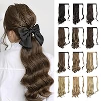 Vista 17 de SOFEIYAN - Extensión de cola de caballo rizada de 15 pulgadas, pelo sintético resistente al calor, ondulado natural, pieza de cabello para envolver