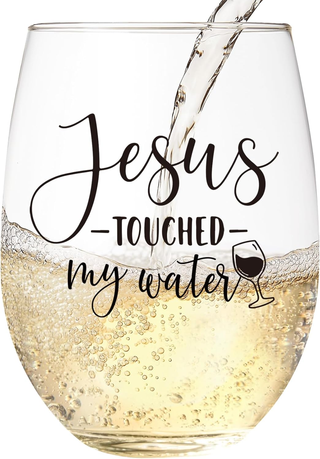 LITTLEBIGGER Friendship Gifts for Women – Christmas Wine Glasses – 15 oz Scratch-Resistant Wine Glass, Birthday Gifts for Women, Mom, Sisters, Friends, Gifts for Christians