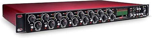 8 canales de pre ampliación de micrófono Focusrite Scarlett con compresión analógica, 8 entradas / 8 salidas
