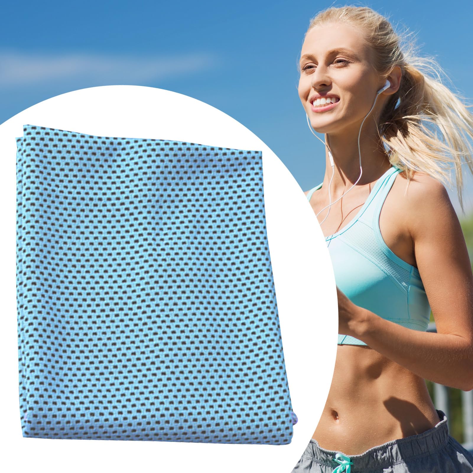 Serviette rafraîchissante | Serviette de sudation à séchage rapide, tissu respirant pour le yoga, le fitness, la course, le camping, l'exercice, les voyages, l'extérieur – Idéal pour temps chaud