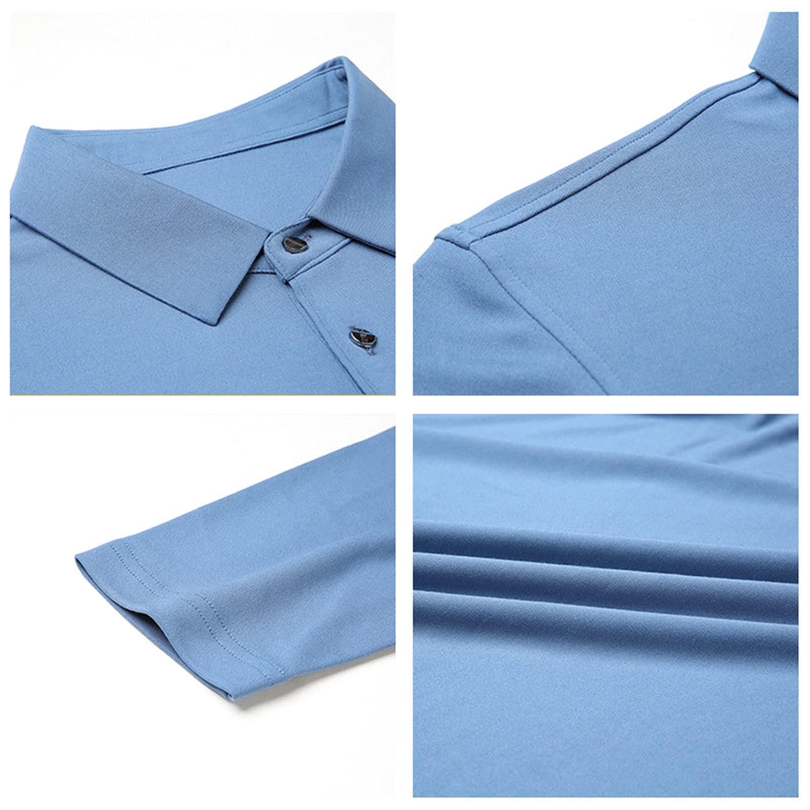 T-Shirt für Herren, langärmelig, Business, Freizeit, für Frühling und Herbst, dunkelgrün, XXL
