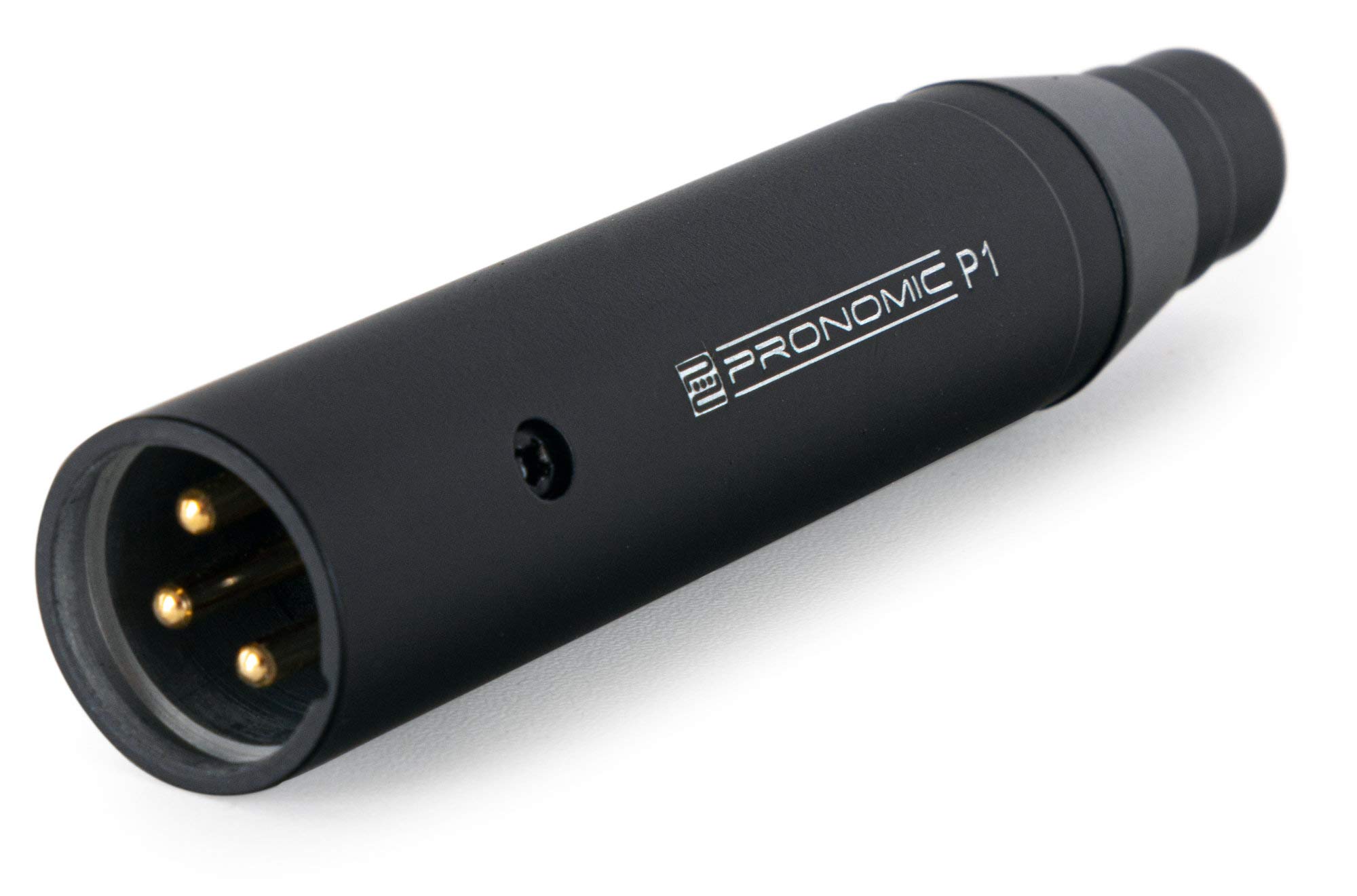 Adaptateur d'alimentation Phantom Pronomic P1 - pour connecter des micros Casque et lavalier à Une Table de mixage - Prise : Mini-XLR 3 Broches - fiche : XLR - Noir
